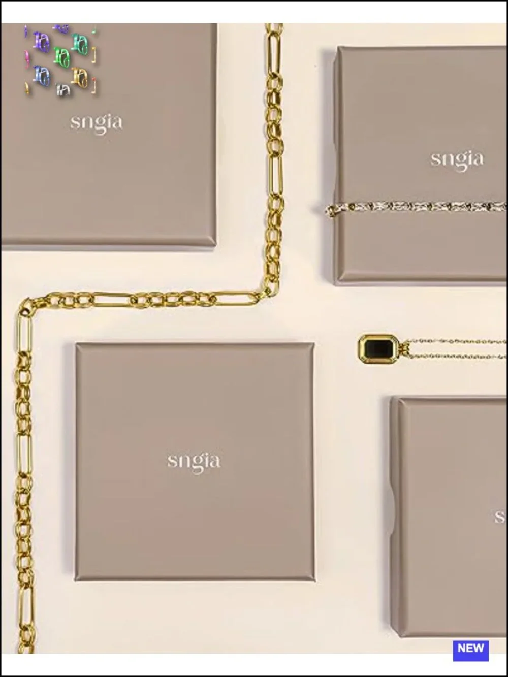 Gold Plated Layered Necklace Set - Dainty Pendant Necklaces for Women